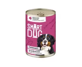 Smart Dog Консервы для взрослых собак и щенков из ягненка в нежном соусе, вес 0,85 кг