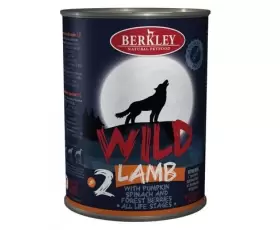 Berkley Вайлд №2 консервы для собак всех возрастов с ягненком,  тыквой, шпинатом и лесными ягодами, вес 0,4 кг
