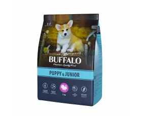 MR.BUFFALO PUPPY&JUNIOR Корм для щенков и юниоров средних и крупных пород с чувствительным пищеварением с индейкой, вес 2 кг