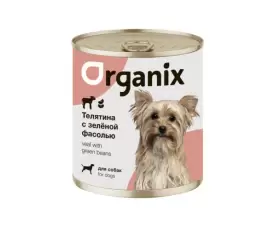 Organix Консервы для собак из телятины с зеленой фасолью, вес 0,75 кг