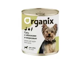 Organix Консервы для собак Фрикасе из гуся с яблоками и морковкой, вес 0,75 кг